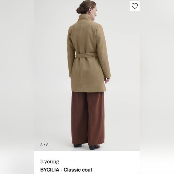 b.young BYCILIA Classic Coat NWT Tan 34/XS - Picture 2 of 16